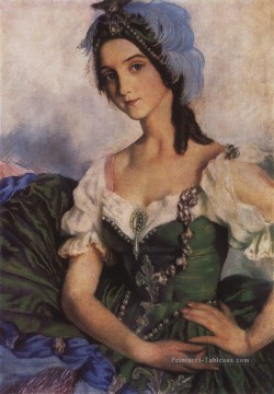 portrait Tableau Peinture - portrait d’une ballerine un danilova dans le costume pour le pavillon de ballet armida
